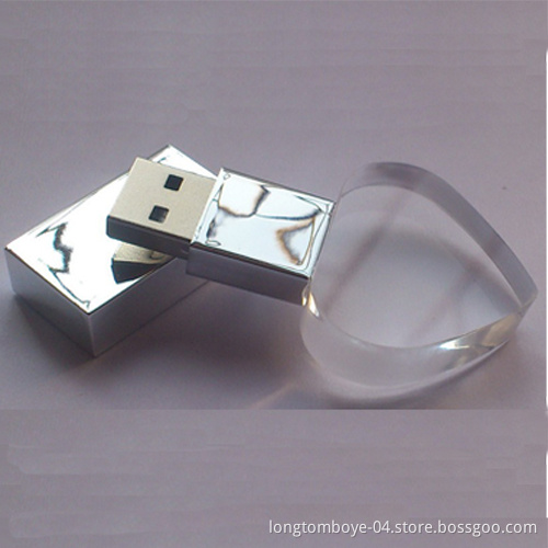 Crystal Heart USB Flash Drive